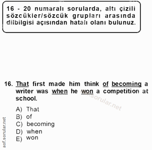 Soru 16