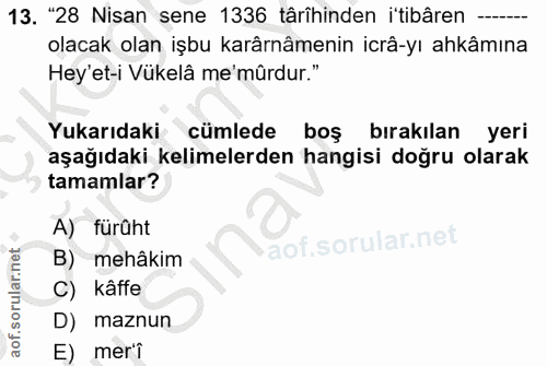 Soru 13