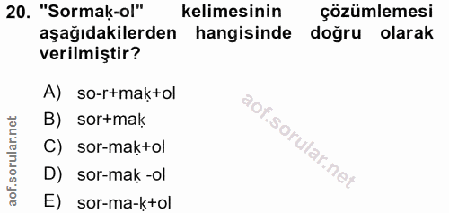Soru 20