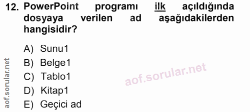 Soru 12