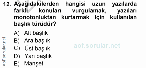 Soru 12