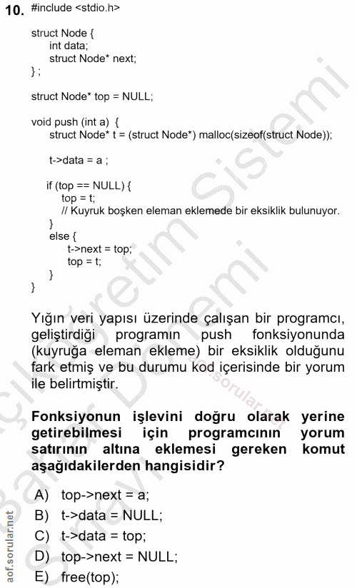Soru 10