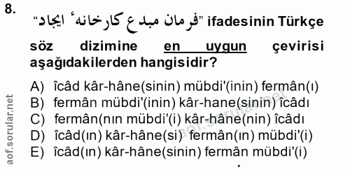 Soru 8