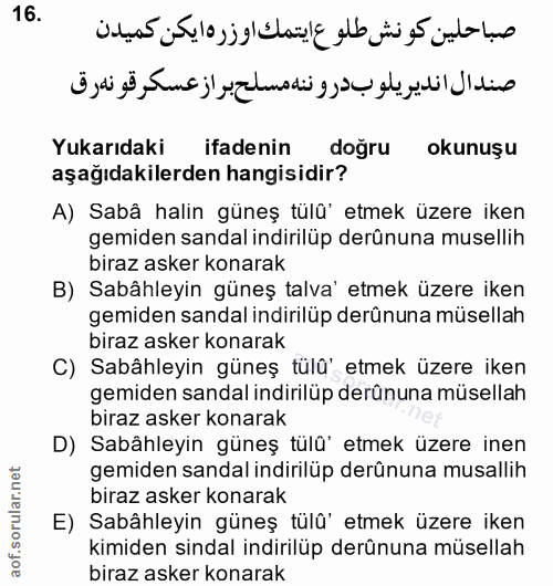 Soru 16