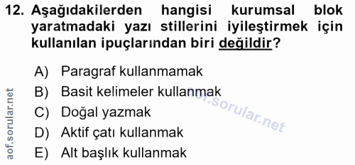 Soru 12