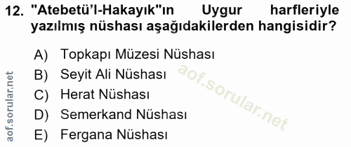 Soru 12