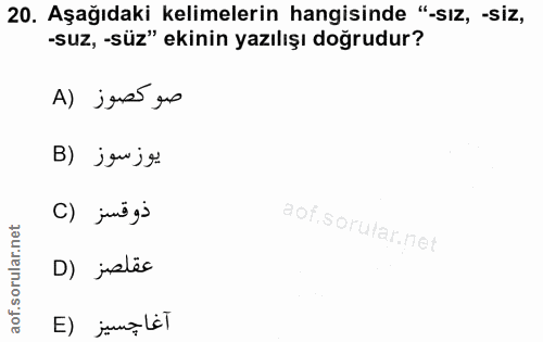 Soru 20