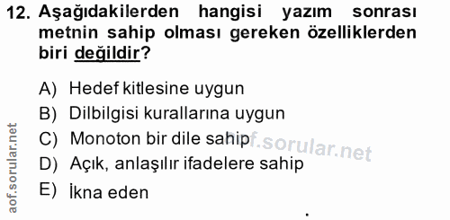 Soru 12