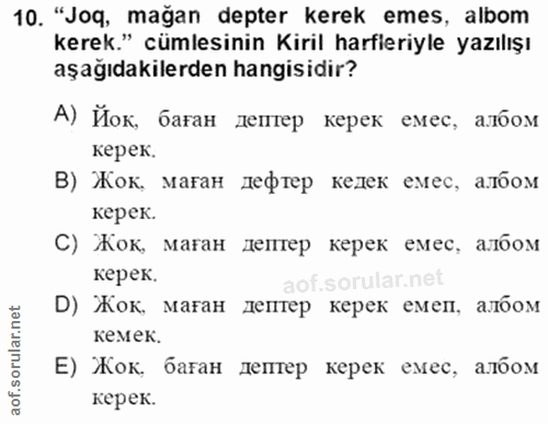 Soru 10