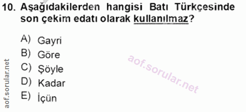 Soru 10