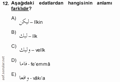Soru 12