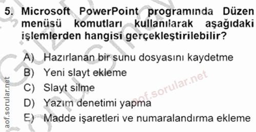 Soru 5