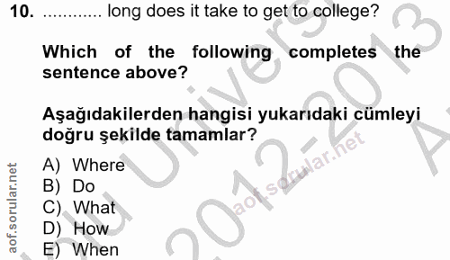 Soru 10