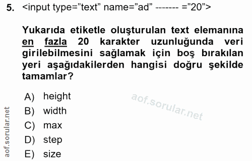 Soru 5