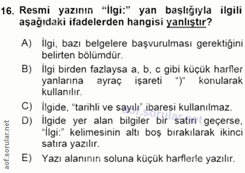 Soru 16