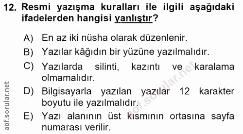 Soru 12