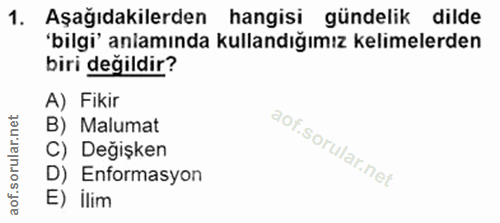 Soru 1