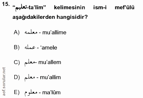 Soru 15
