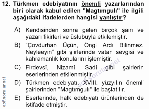 Soru 12
