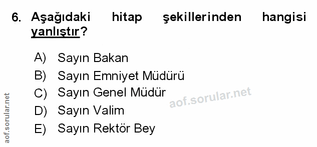 Soru 6