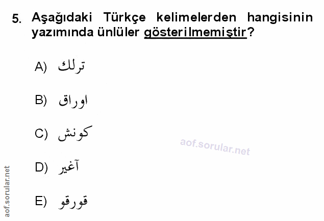 Soru 5