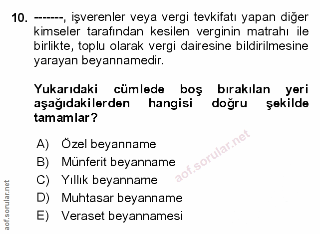 Soru 10