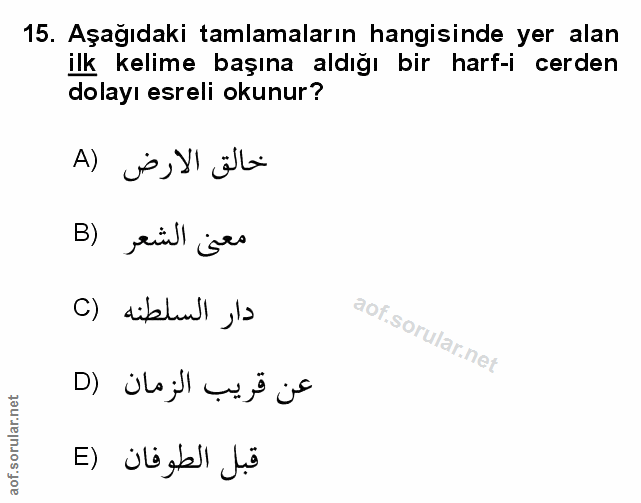Soru 15