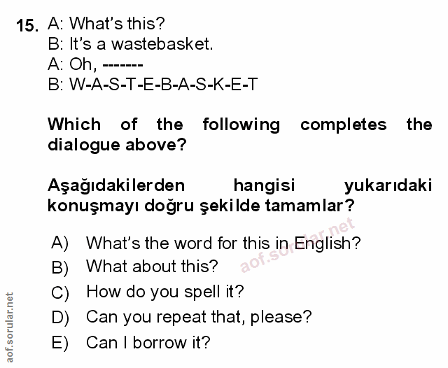 Soru 15