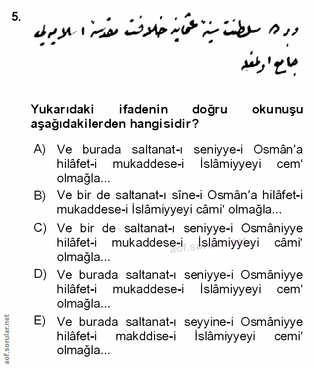Soru 5