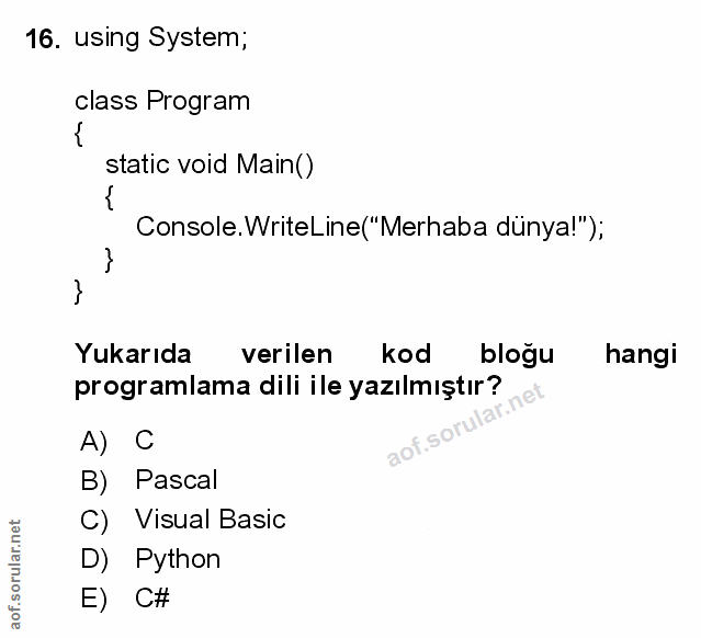 Soru 16