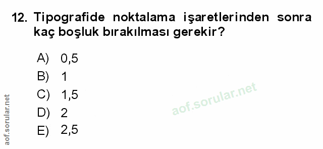 Soru 12