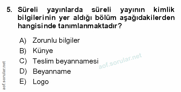 Soru 5