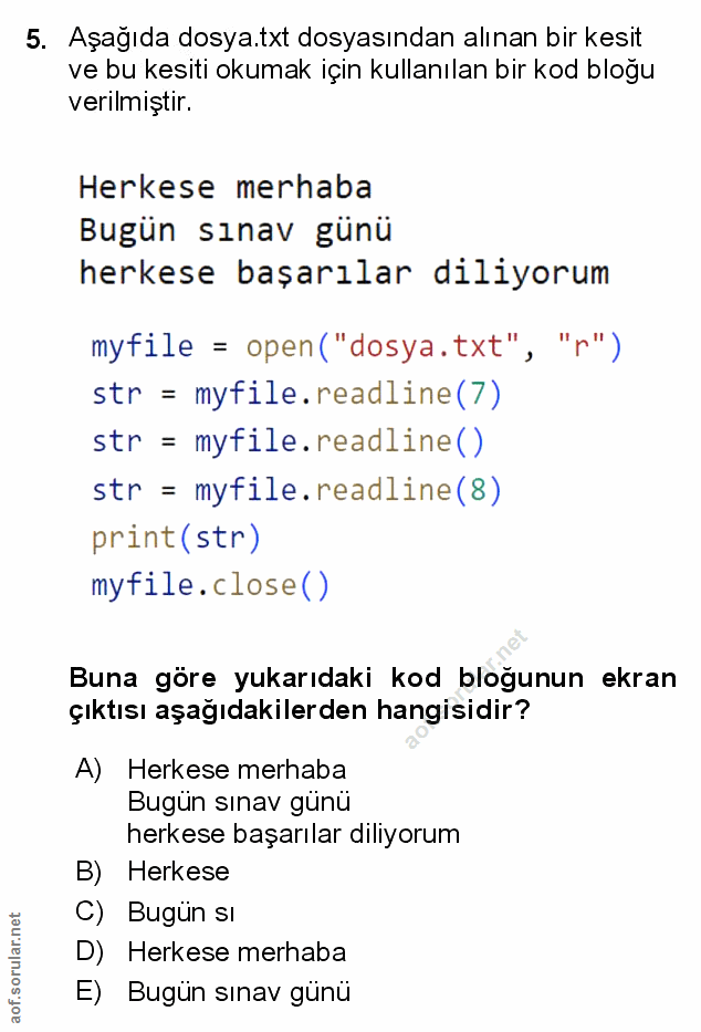 Soru 5