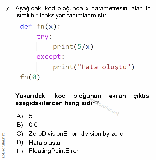 Soru 7