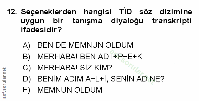 Soru 12
