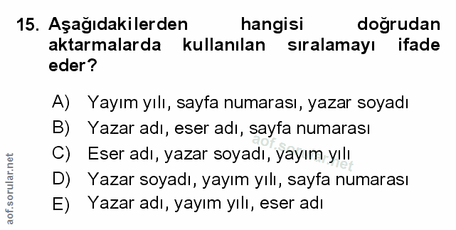 Soru 15
