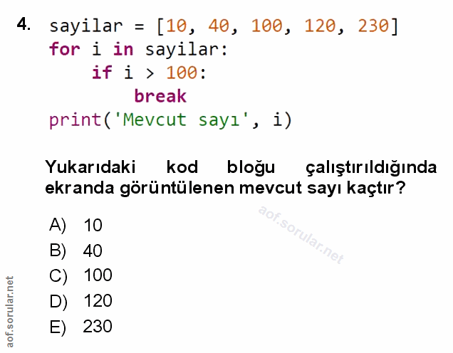 Soru 4