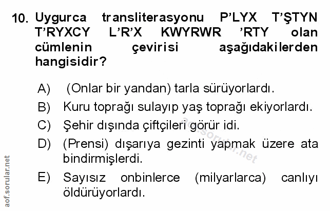 Soru 10