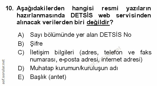 Soru 10