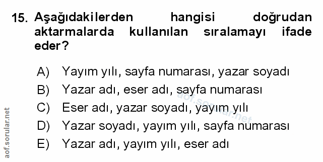 Soru 15