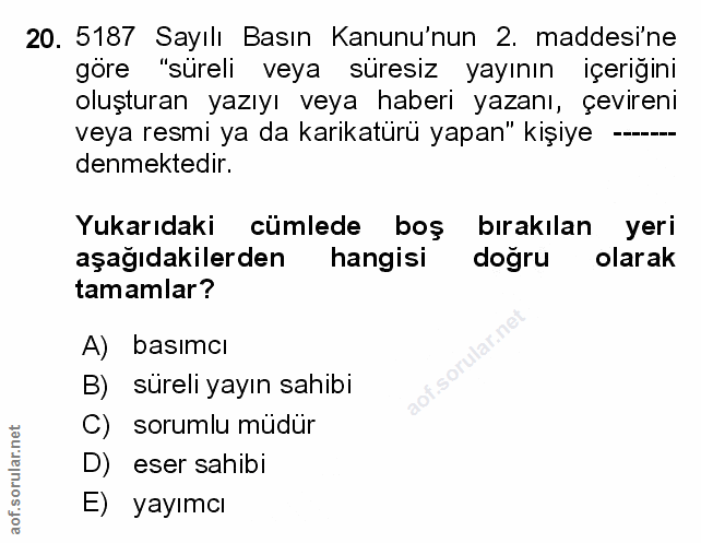 Soru 20