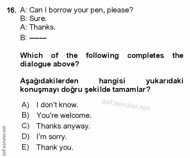 Soru 16