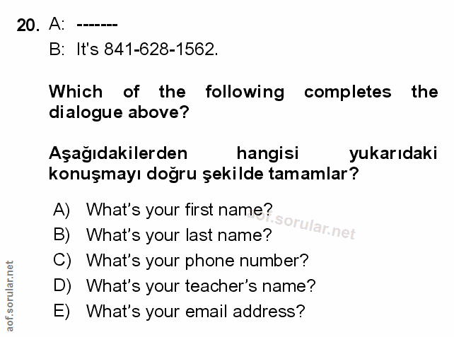 Soru 20