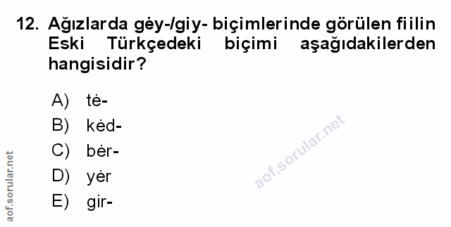Soru 12