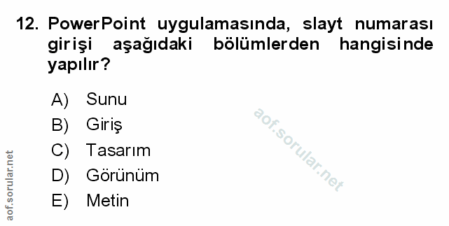 Soru 12