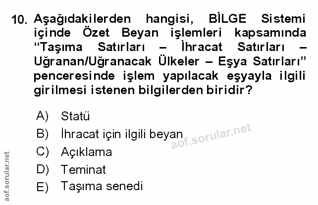 Soru 10