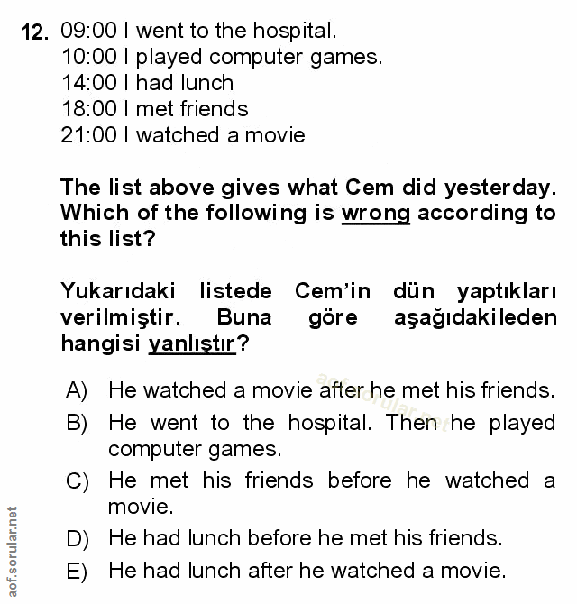 Soru 12