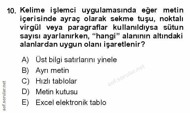 Soru 10