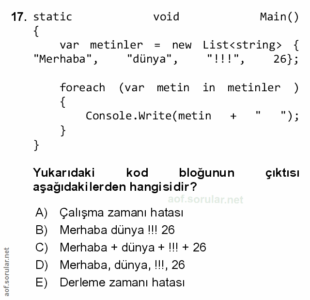Soru 17