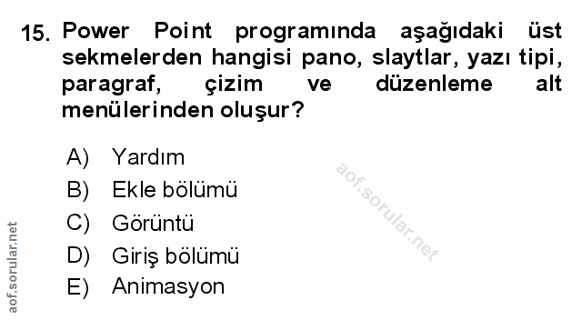 Soru 15